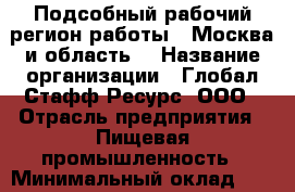 Подсобный рабочий(регион работы - Москва и область) › Название организации ­ Глобал Стафф Ресурс, ООО › Отрасль предприятия ­ Пищевая промышленность › Минимальный оклад ­ 26 400 - Все города Работа » Вакансии   . Мордовия респ.